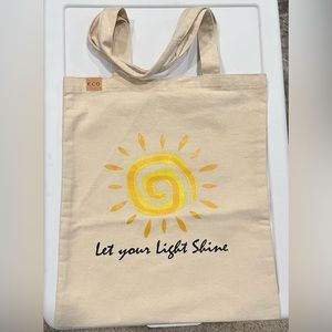 ECO Canvas Bag Tote, Let Your Light Shine, by “Love of Fashion” NEW